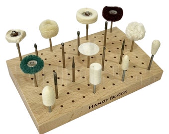 Burr Bur Drill Holder Stand Dremel Revolving Cutting Bits Organiser 88 hole Tool (235)