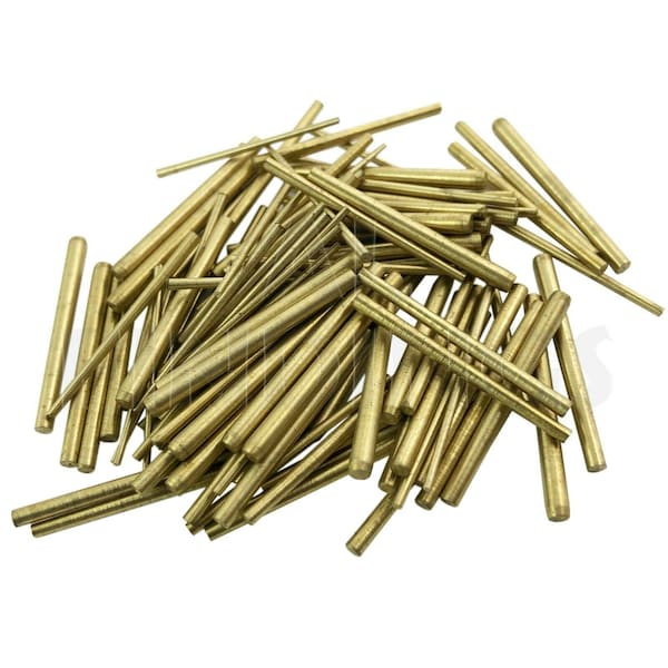 100 x Clock Taper Pins BRASS Assorted Mix Sizes Pin Tapered Repairs Parts (25)