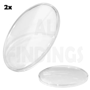 2x 35mm - 40mm Large Round Domed crystal repair acrylic plastic glass watch tool (10)