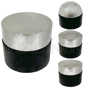 4 Steel Flat & Domed Bench Block Anvils for Forming and Shaping Metal, Jewellery Making Rubber base