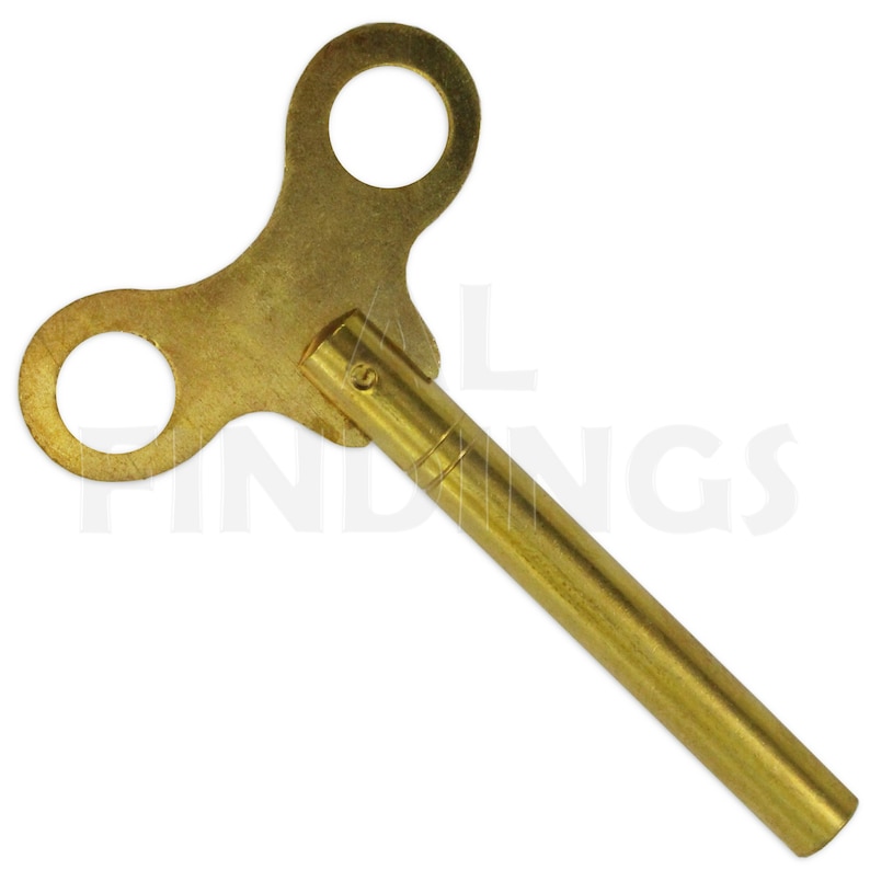 Long Shaft Winding Clock Key Winged Type Brass 1.75mm to 6.75mm Keys ...