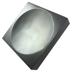 Yunque de banco de acero macizo con ranuras cóncavas de 4&quot; x 4&quot; x 3/4&quot; (1170D)
