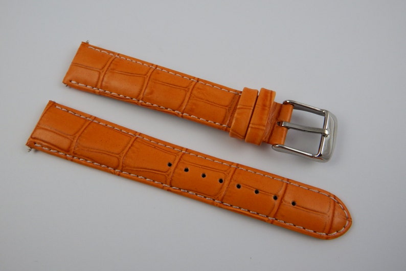 Download Ladies Genuine Leather Mock Croc Watch Strap Band Crocodile | Etsy