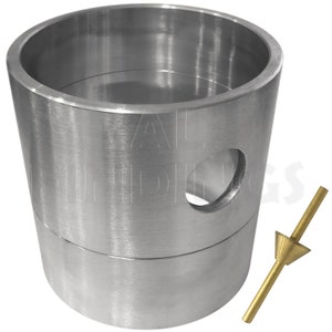 Sand Casting Mould Aluminium Sand Casting Flask Delft Style 100mm x 100mm & Brass Sprue Set (530)