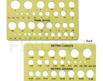 Pearl & Diamond Carat Weight Gauge measuring Jewellers Bead Craft Tool (10)