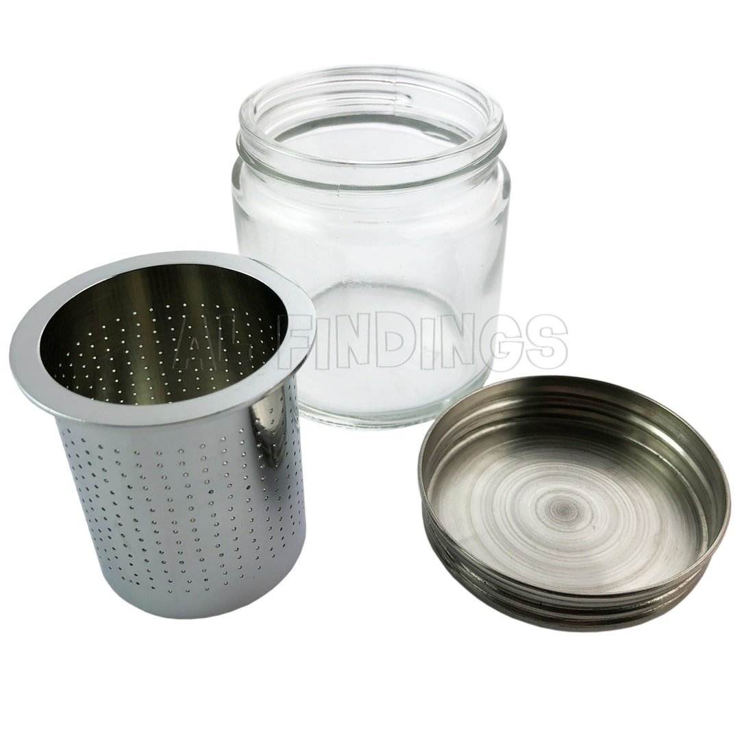 MEDIUM Steel Sieve Glass Jar for Cleaning Watch Washer Parts Etsy