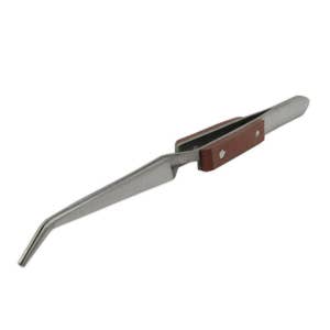 Cross Locking Fiber-Grip Soldering Tweezers - Medium Point