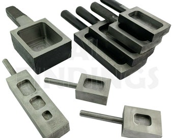 Ingot mould sizes 25,50,100,500gms - 2 kilos casting steel biscuit type Tool (various)
