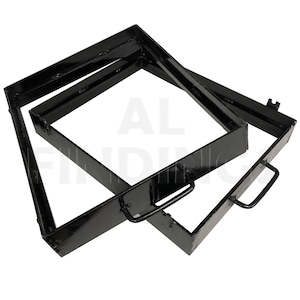 Matraz de fundición en arena XXXL con 4 pinzas, herramientas de moldeo para joyeros, 50 x 40 x 15 cm (16300)