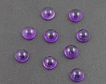 4mm Amethyst Cabochon, calibrated, purple cab, amethyst, amethyst cab, amethyst cabochon, purple stone, small cabochon, purple amethyst