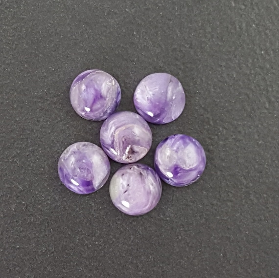 30x17x4mm Charoite Gemstone Purple Charoite Stone For Jewelry Making Oval Cabochon Figured Charoite Cabochon