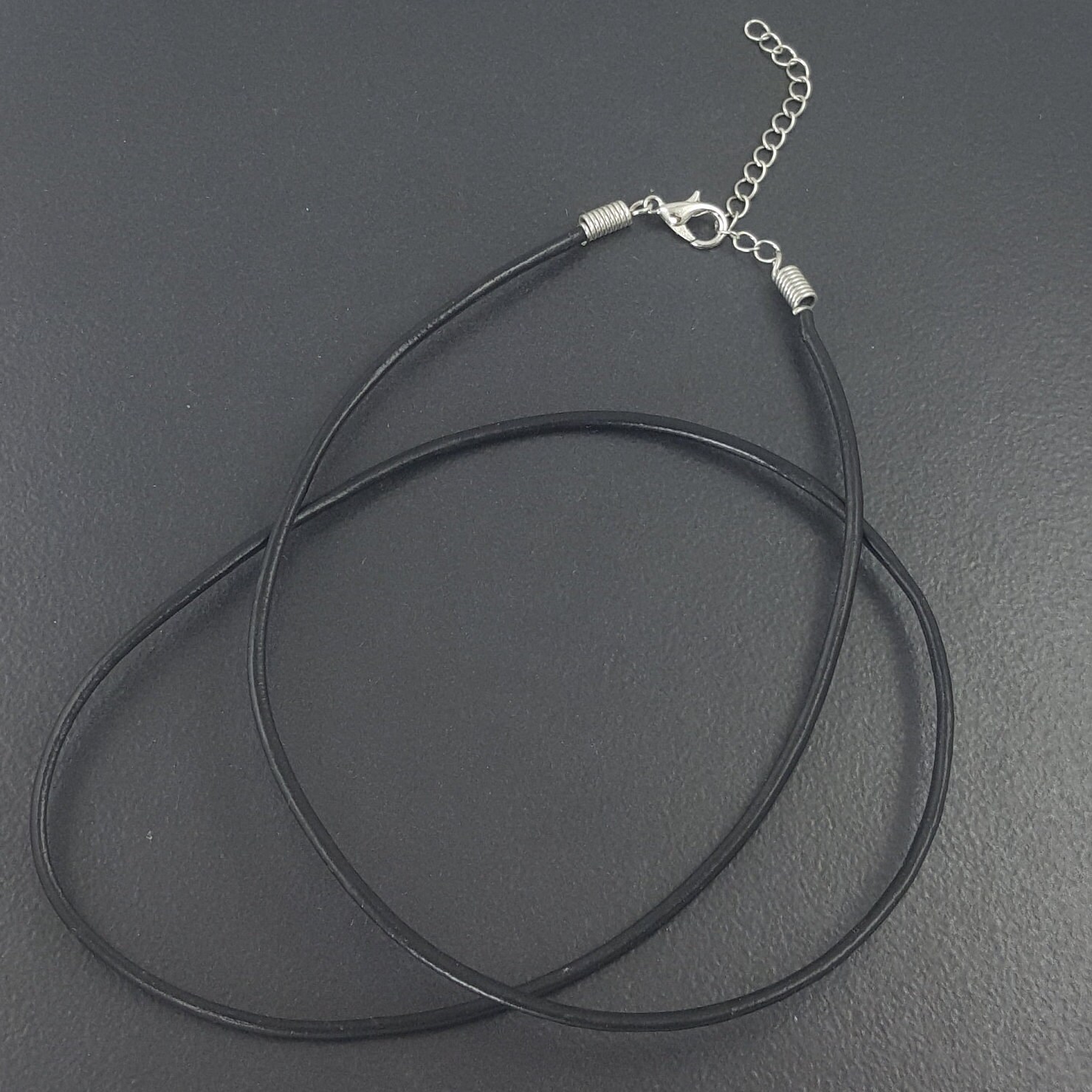 Black Leather Cord Necklace 2mm and 3mm adjustable 1820 Etsy