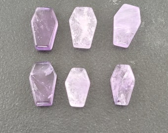 Small Amethyst Coffin Cabochon, 10x15mm coffin cab, coffin shaped stone, purple amethyst amethyst cab, coffin, coffin cabochon, mgsupply