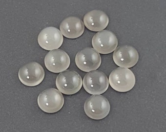 8mm Silver Moonstone Cabochon 2 pieces calibrated silver moonstone cab, small cabochon, round cabochon, moonstone cabochons, mgsupply