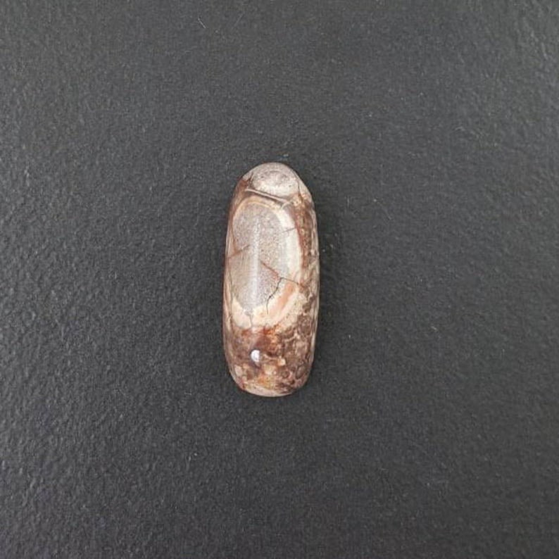 large cab large stone oval Birds Eye Rhyolite Cabochon rhyolite large cabochon 27mm x 11mm hand cut cab brown white red birds eye