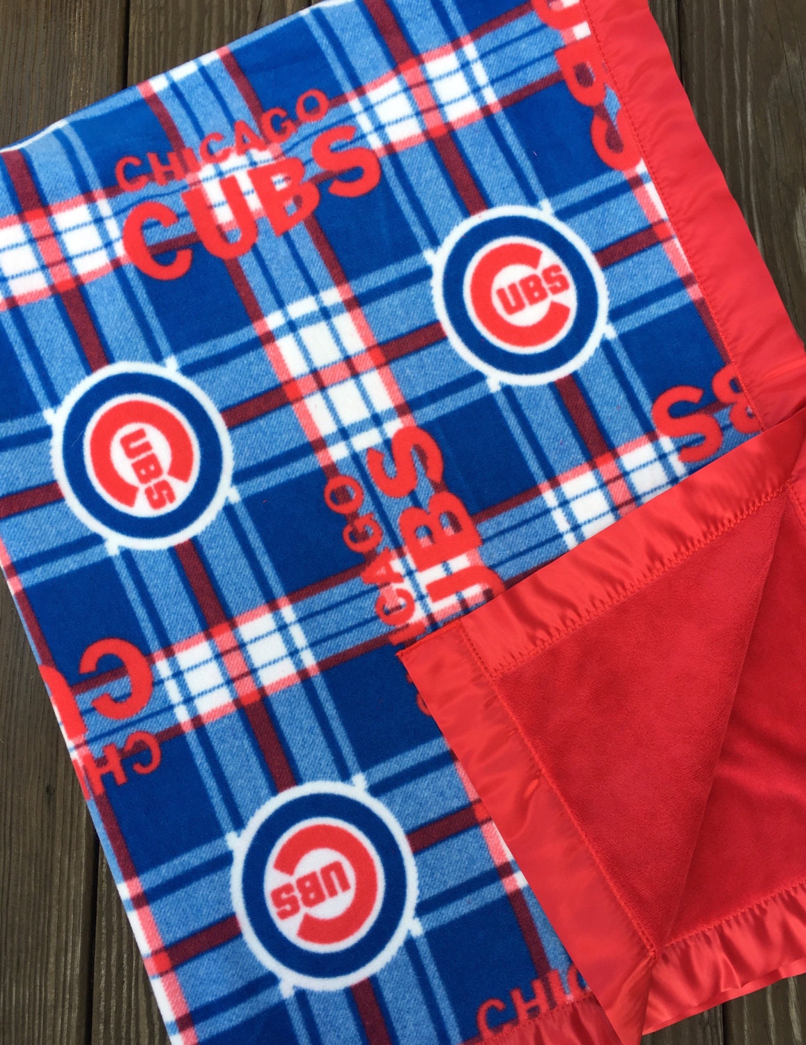 Chicago Cubs Blanket Minky Blanket Cubs baseball Chicago cubs Etsy