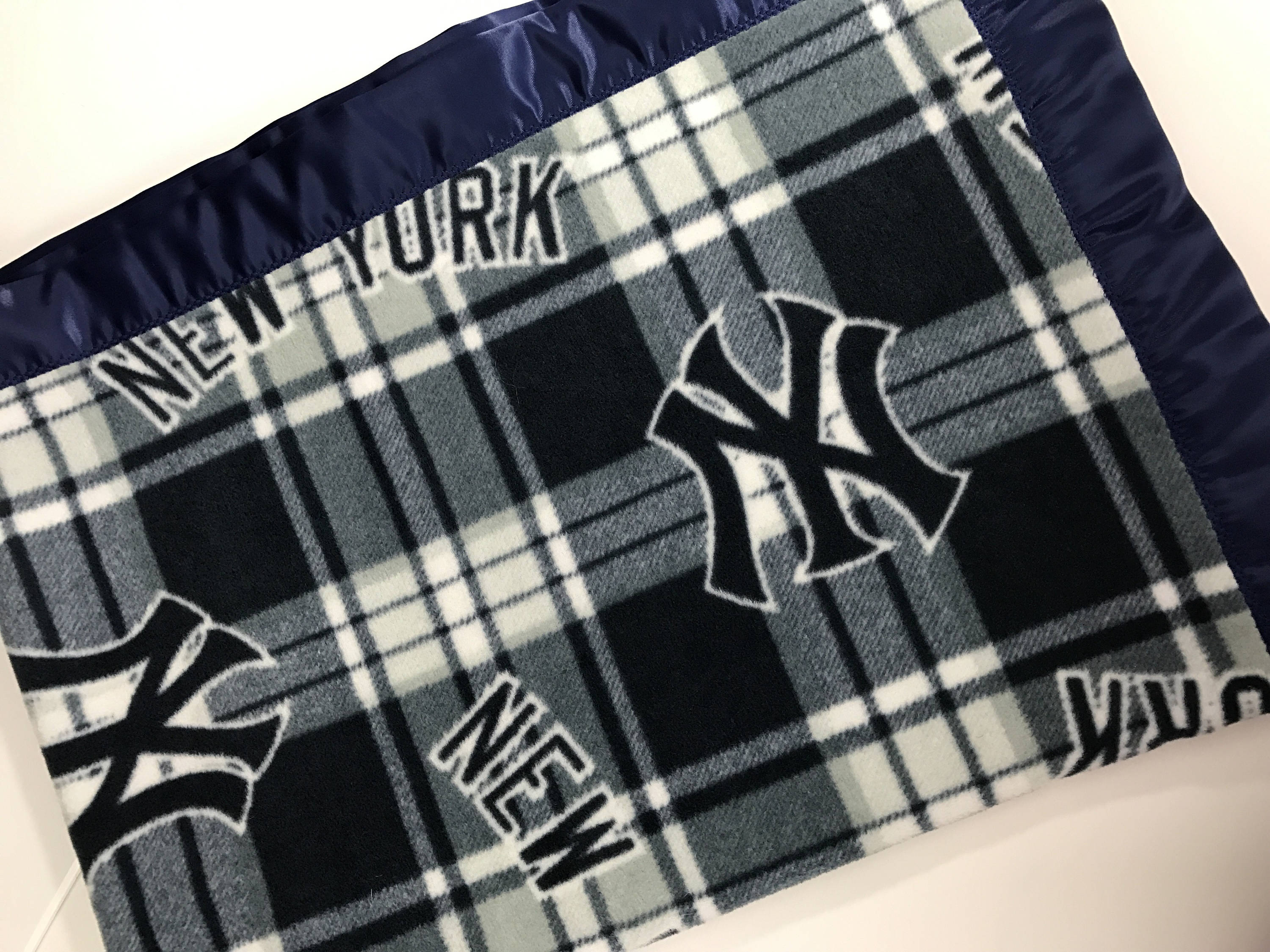 Crochet Baby Blanket for Girl Yankees Blanket Baseball ...