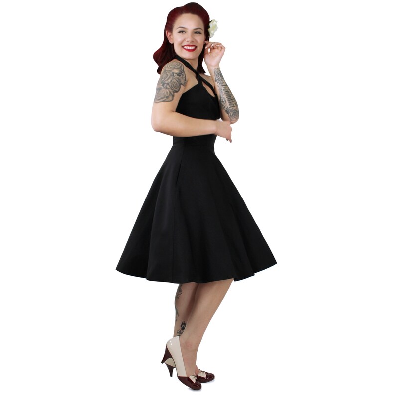 Black Criss Cross Halter Dress XS-3XL | Etsy