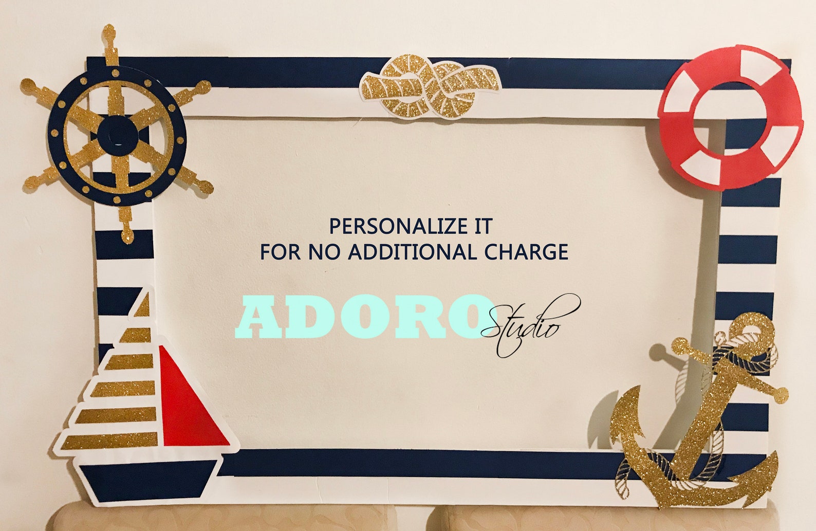 Nautical Photo Booth Frame / Custom Photo Booth Frame Navy Etsy