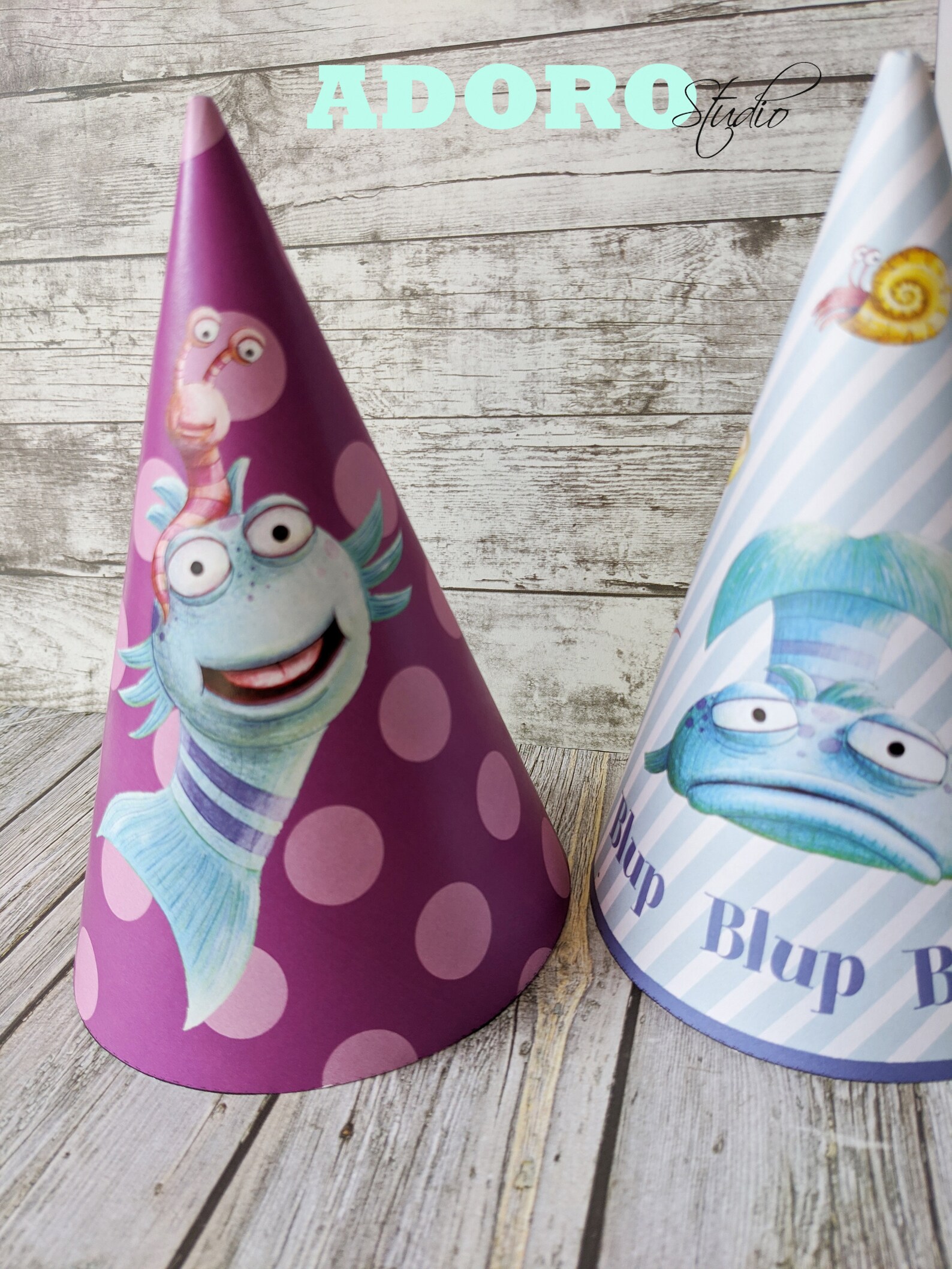Pout Pout Fish Printables Party Hat / Pez Pucheros | Etsy