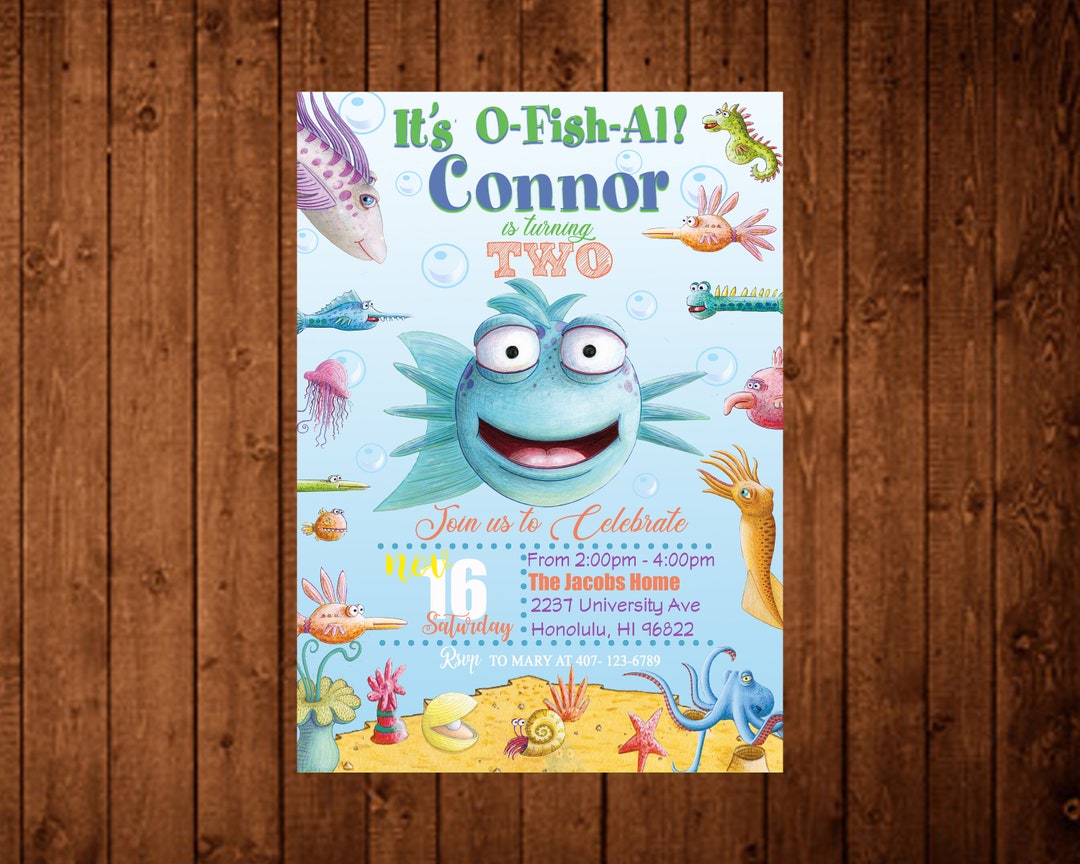 Pout Pout Fish Printable Invitation - Etsy