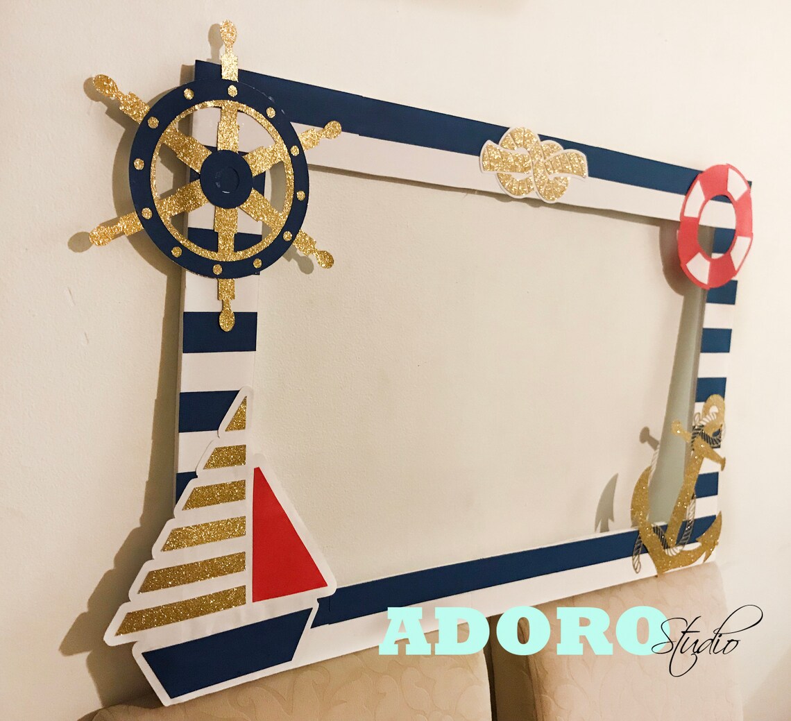 Nautical Photo Booth Frame / Custom Photo Booth Frame Navy Etsy