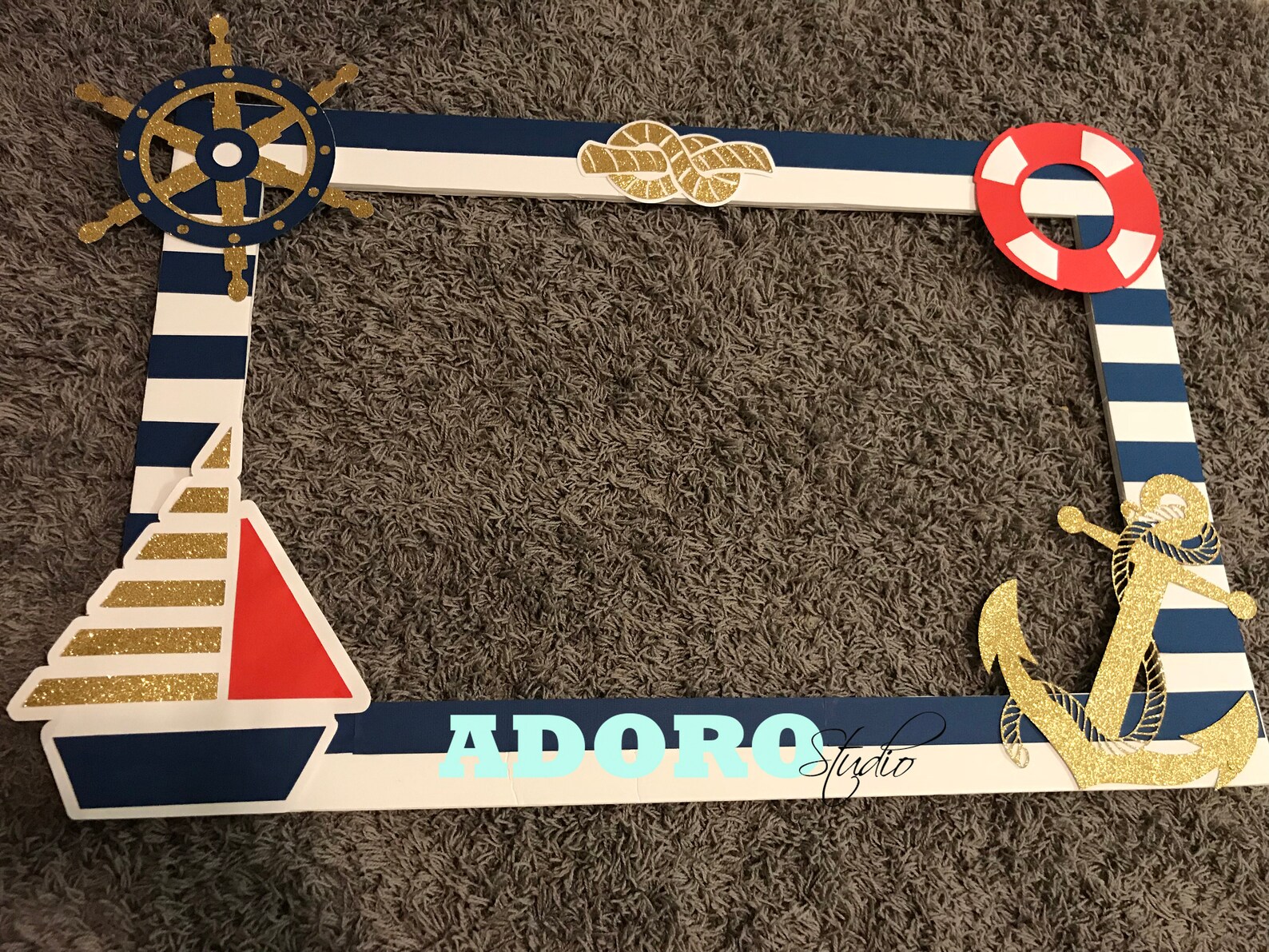 Nautical Photo Booth Frame / Custom Photo Booth Frame Navy Etsy