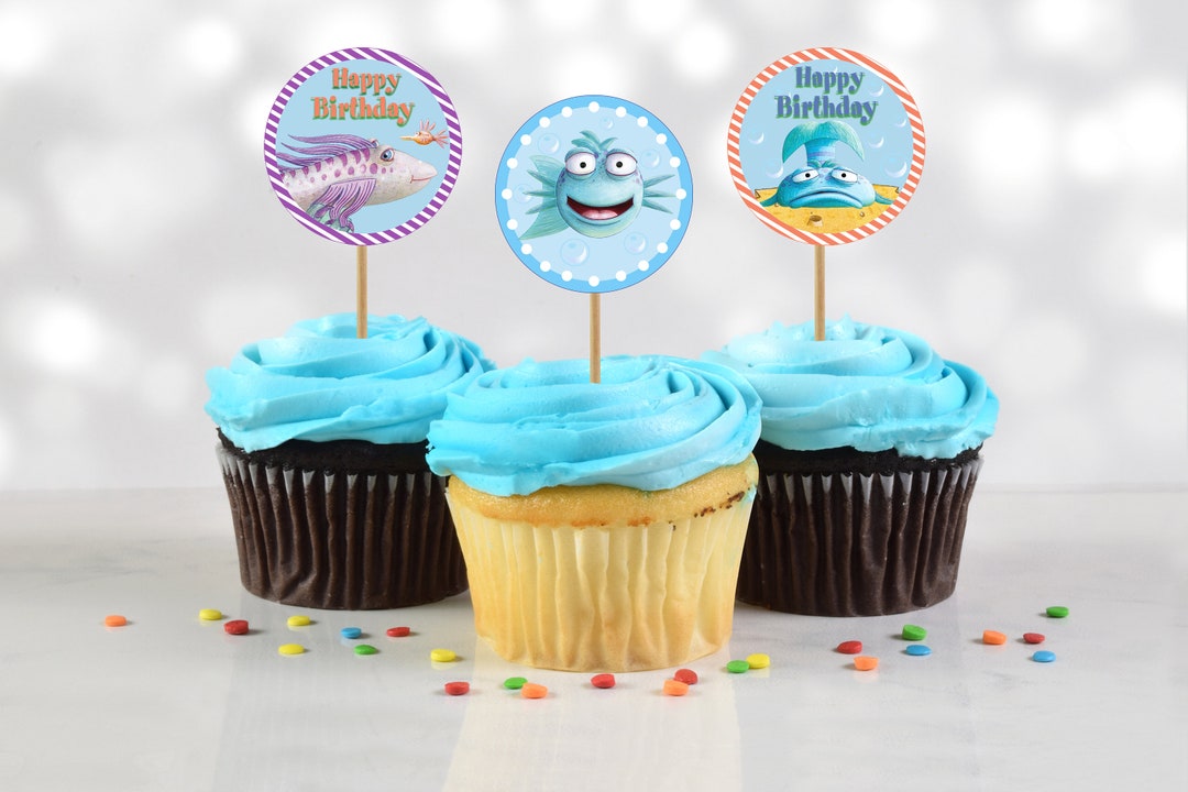 Pout Pout Fish Printables Cupcake Toppers / Pez Pucheros - Etsy