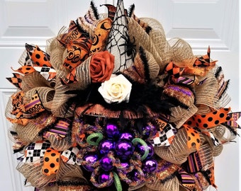 Halloween Witch Wreath