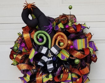 Halloween Witch Wreath for Front Door