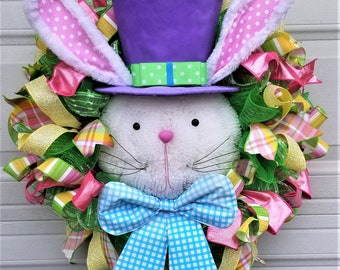 Easter Bunny Wreath for Front Door