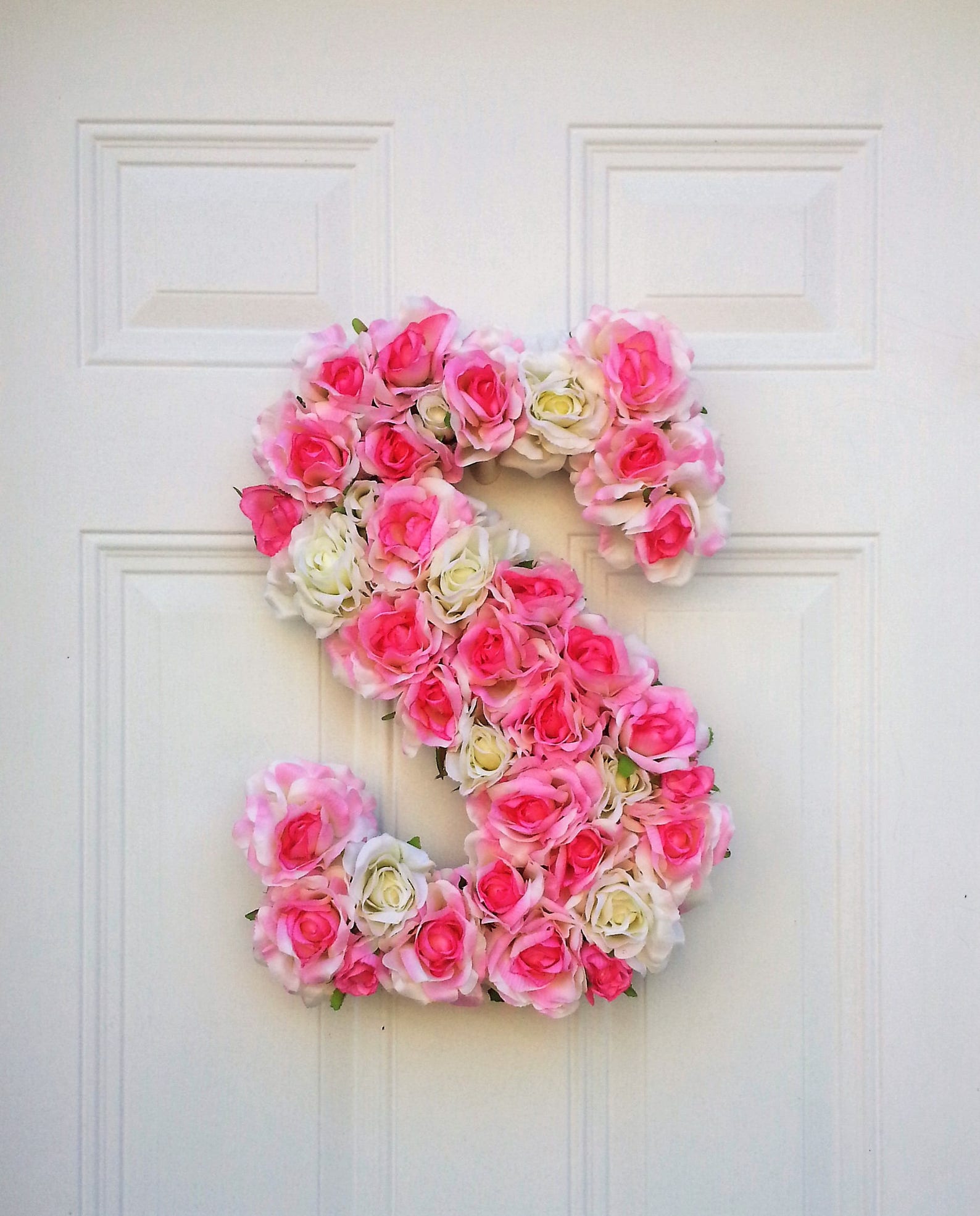 Floral Letter Wall Decor Nursery Floral Letters Flower Etsy