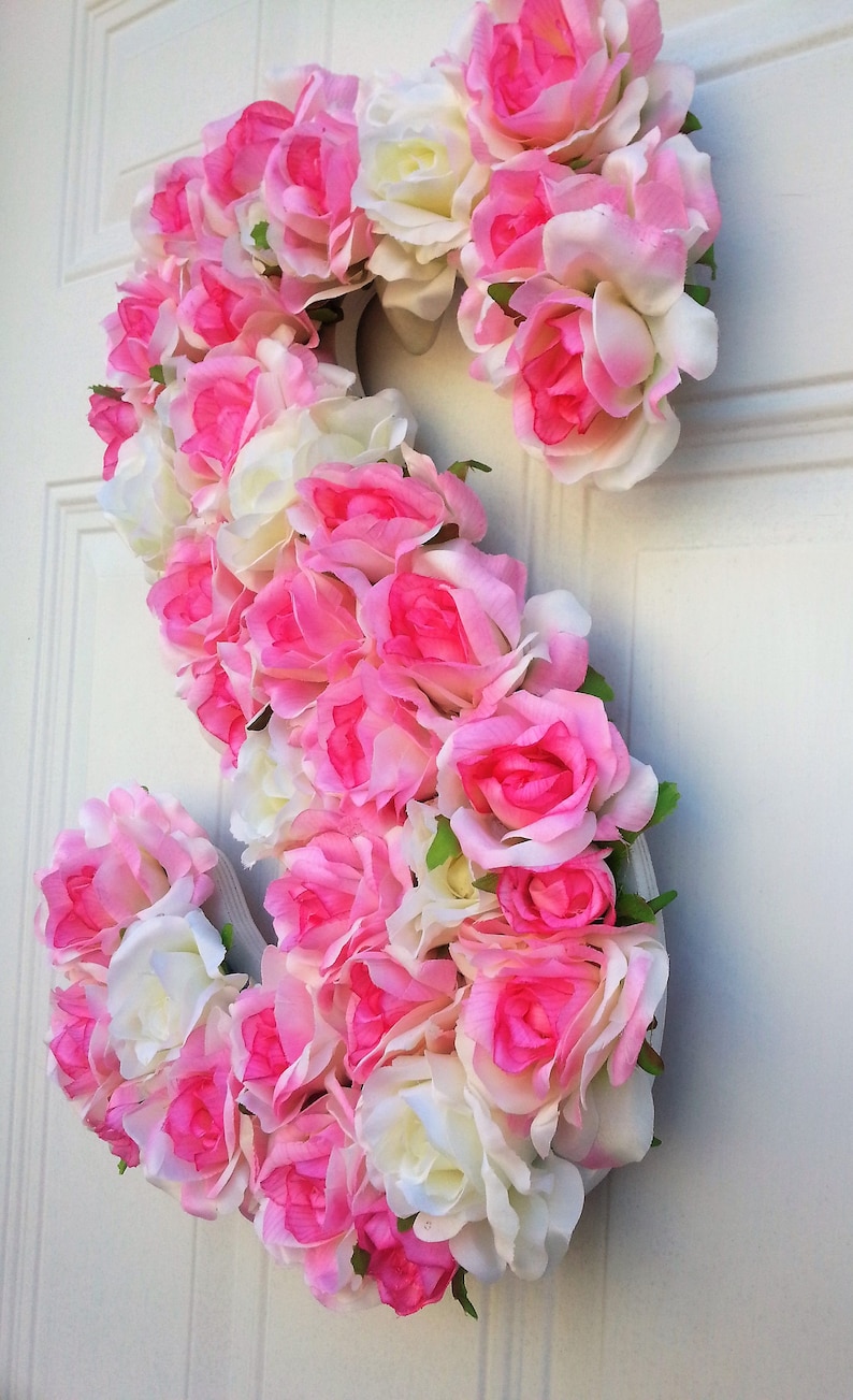 Floral Letter Wall Decor Nursery Floral Letters Flower Etsy