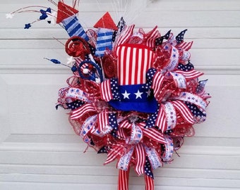 Uncle Sam Wreath for Front Door