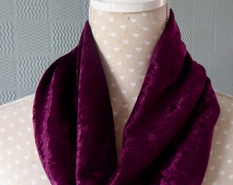 Snood//Cowl Écharpe Stretch Velours Velours rose poudrée