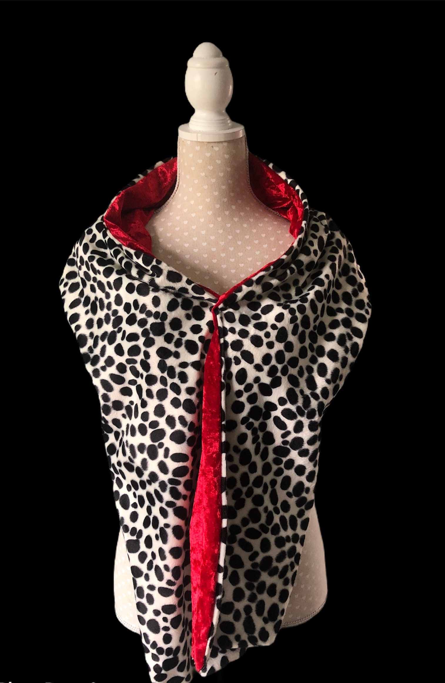 faux fur dalmatian shawl
