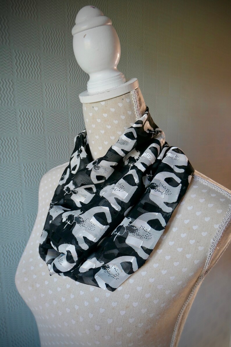 Infinity Scarf Jersey Or Chiffon tattoo 1 Design Unisex Fashion Loop Scarves