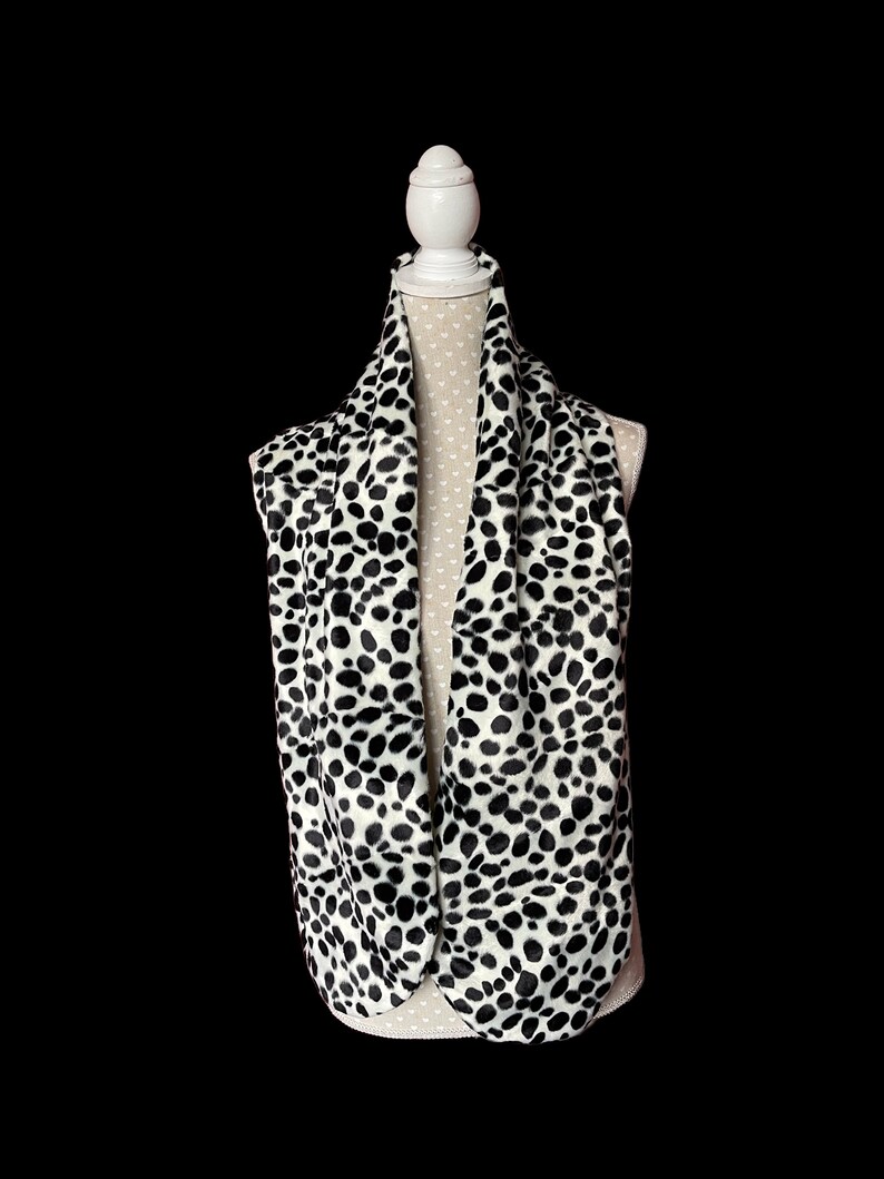 Dalmatian Print Stole Evil Queen Costume Black and White - Etsy UK