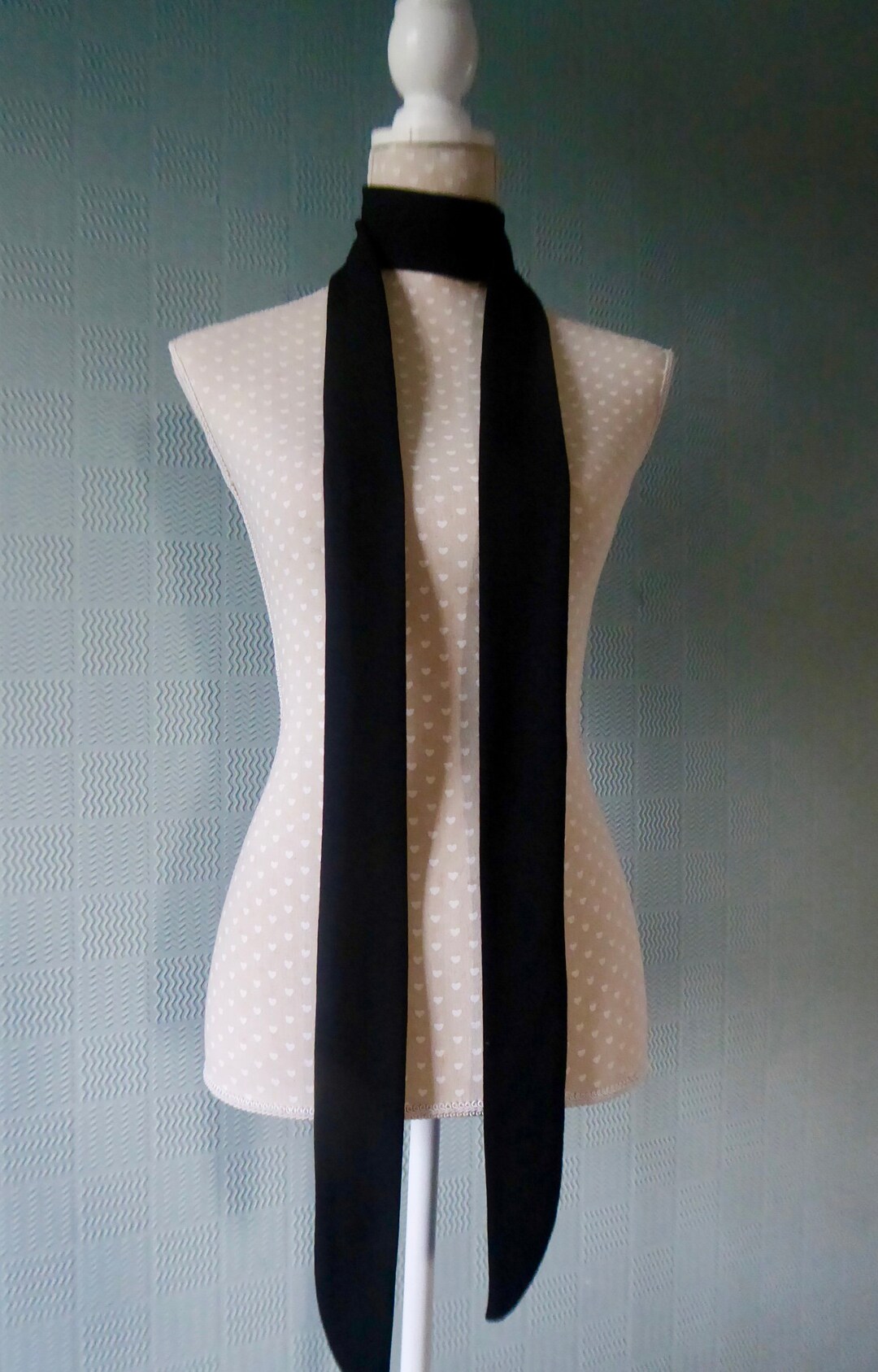 thumbnail image 2 of Stripped Scarf Muloo Strip Scarf For Women - Long Skinny Belt Necktie Y2K Style Neckerchief | 180cm Polyester Multi-Way Fashion Scarf Y2k Skinny Scarf 2 of 9