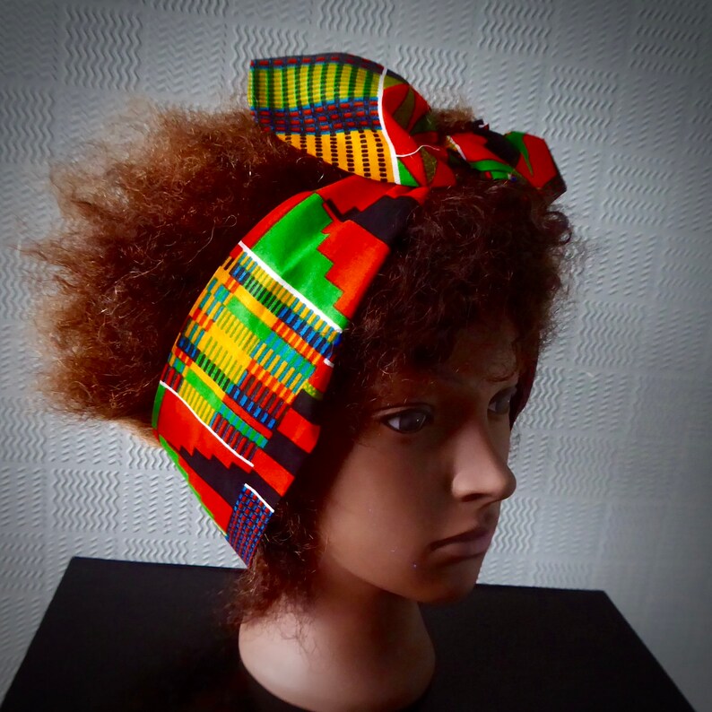 African Hair Scarf Ankara Print Hair Wrap Kente Wax Cotton Etsy