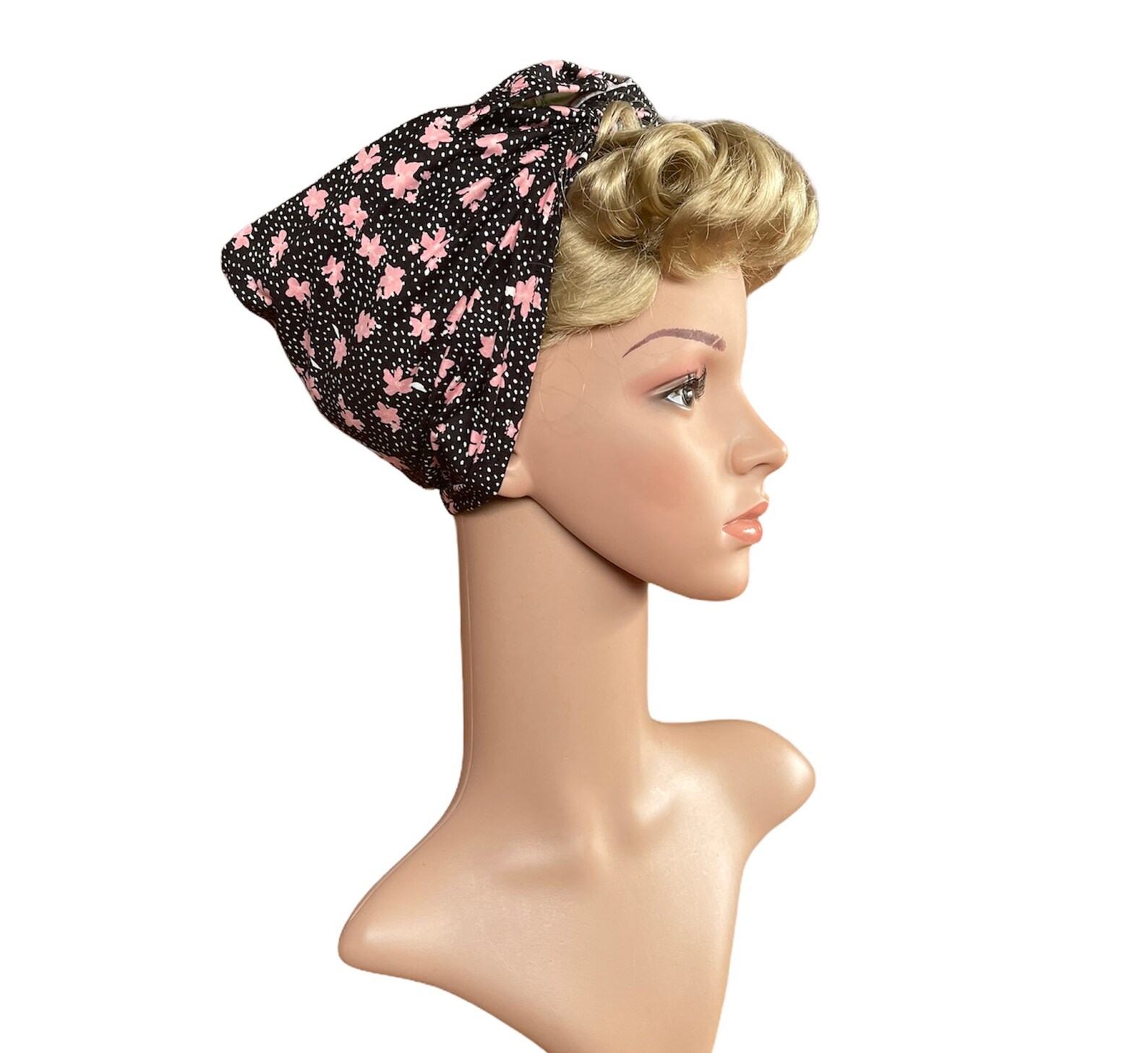 Stretch Rosie the Riveter head scarf ditsy flowered hair Etsy
