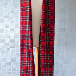 Red tartan scarf extra long plaid Royal Stewart plaid Traditional Scottish unisex gift