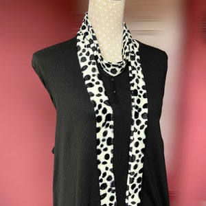 Animal Faux Fur Thick Fluffy Warm Winter Collar Scarf Leopard Dalmatian