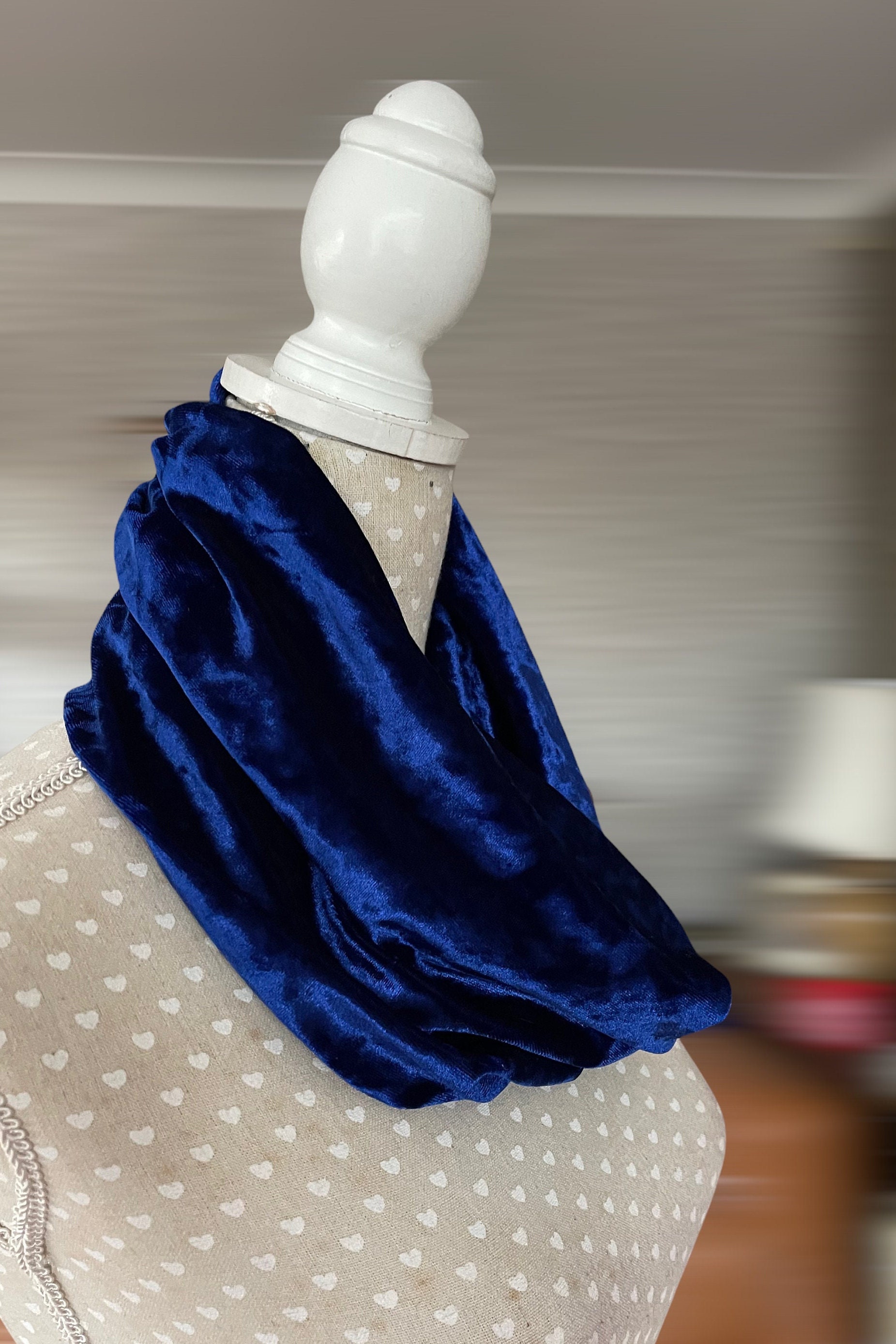 Crushed Velvet Fabric Material Stretch Velour. 150cm Wide Sold by the Metre  ROYAL BLUE 