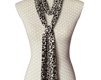 Sixties mod scarf long thin tie black scarf with gold stripes retro thin scarf