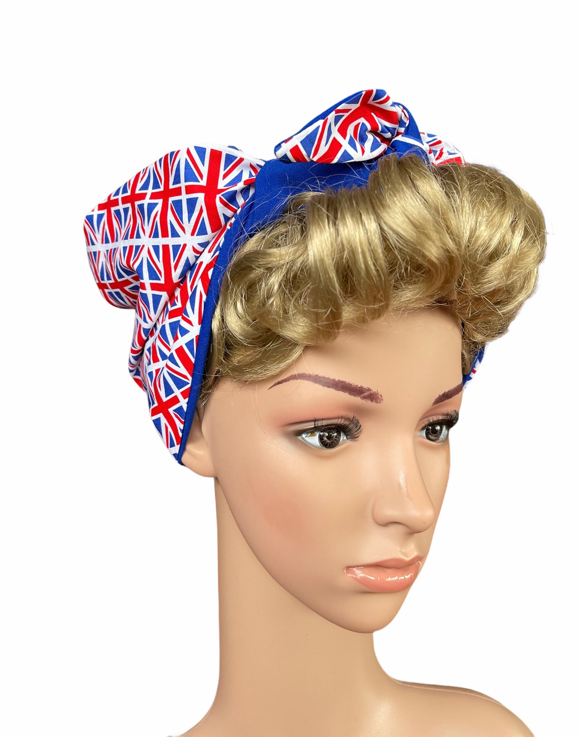 Rosie the Riveter hair scarf self tie turban headscarf Union Etsy