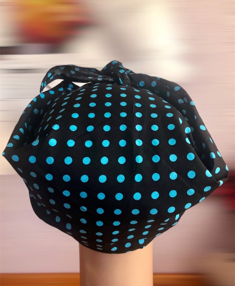 Scarf Hair Accessory Blue Polka NEW Free People Total Betty Silky Dot Bandana Scarf Hair Accessory Blue Polka NEW Free People Total Betty Silky Dot Bandana