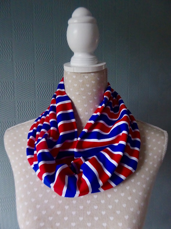 White polka dot snood neck warmer loop scarf spotted cowl Christmas gift unisex
