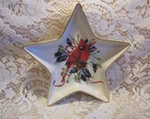Lenox Winter Greetings Star Shape Dish, Cardinal Design