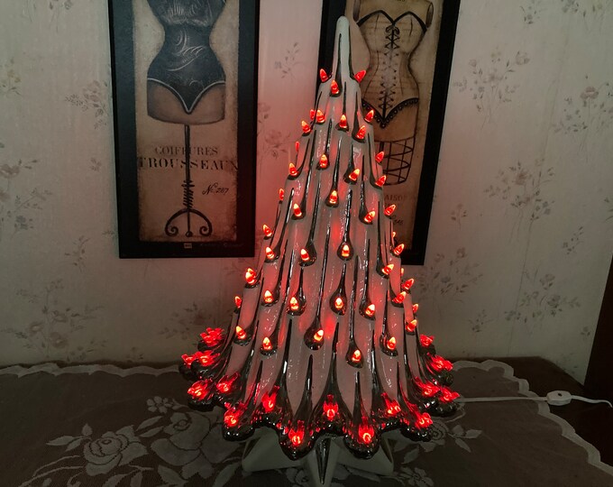 Vintage 1970's Ceramic LAVA Christmas Tree Etsy